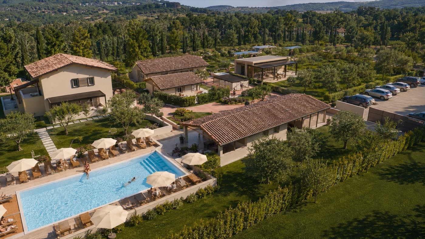 L’uliveto e l’orto della tenuta
